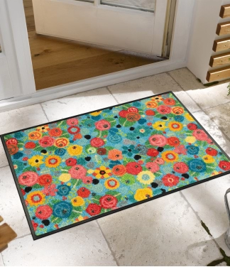 Uksematt Kleen-Tex Wash+Dry Flower Power