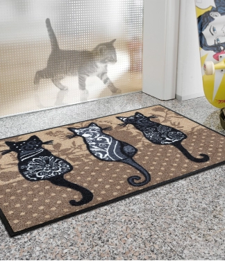 Uksematt Kleen-Tex Wash+Dry Katzenbande
