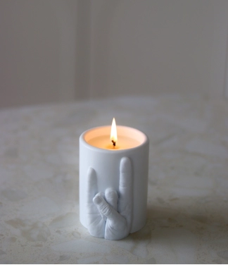 Lõhnav sojavahast küünal CandleHand Jar You Rock