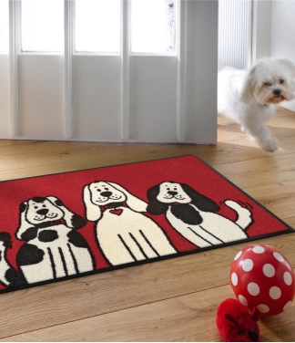 Stiilne uksematt kodusesse majapidamisse Three Dogs