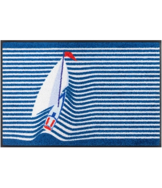 Sinine uksematt laevukesega Sailing Boat
