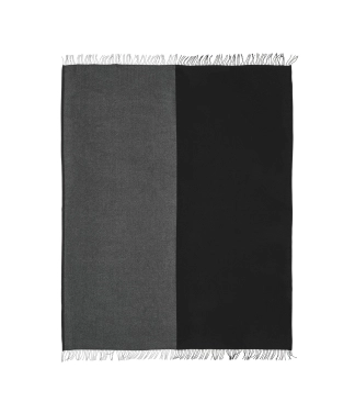 Tumedates värvides merriinovillane pleed Scandimama Granit Black 2201