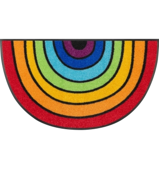 Vaivorykštės spalvų durų kilimėlis Round Rainbow