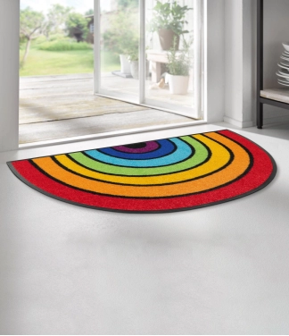 Margas durų kilimėlis namams Round Rainbow 