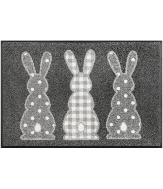 Hall jänestega uksematt Bunny Trio