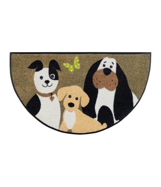 Uksematt kutsikatega Round Dog Trio