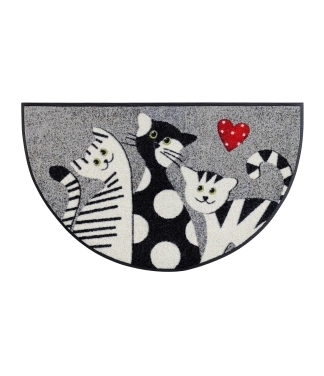 Uksematt kassipoegadega Cat Trio Round
