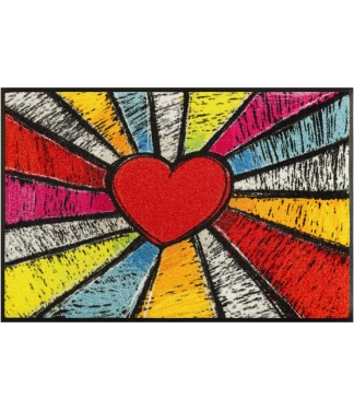 Uksematt südamega Pop Art Heart