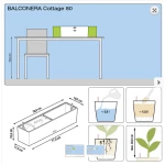 Suur lillepeenar Lechuza Balconera Cottage 80 2