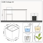 Pot Lechuza Cube Cottage 30 2