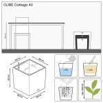 Stiilne taimepott Lechuza Cube Cottage 40 2