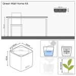 Lechuza Cube Premium rohelise taime seinakomplekt 3