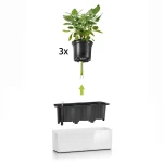 Smart pot Lechuza Cube Glossy Triple 3