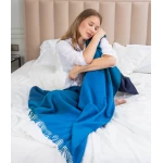 Meriinovillane pleed Scandimama Deep Ocean Blue 5307 3