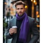 Violetinis vilnonis šalikas vyrams 4
