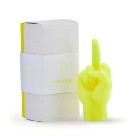 Originaalne kollane küünal kingikarbiga