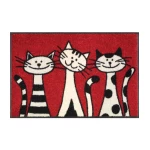 Arzemju durvju paklājs majai Three cats