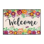 Värviline uksematt Welcome Blooming