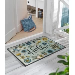 Roheline uksematt Hello Flowers 1