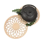 Lillega puidust alus Etno Flower 25-O11 1