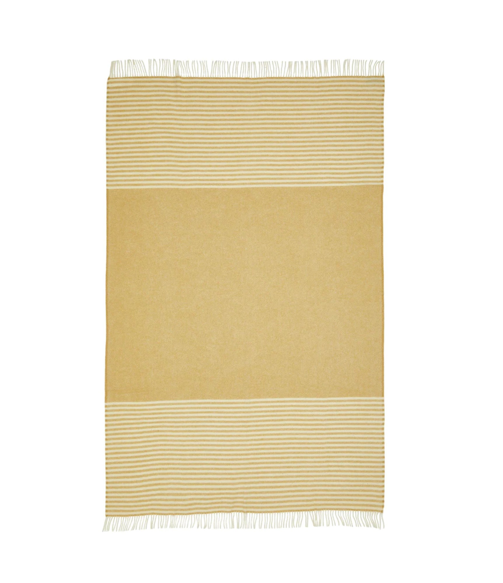Triipudega kollane villane pleed Scandimama Sunflower Yellow 0128