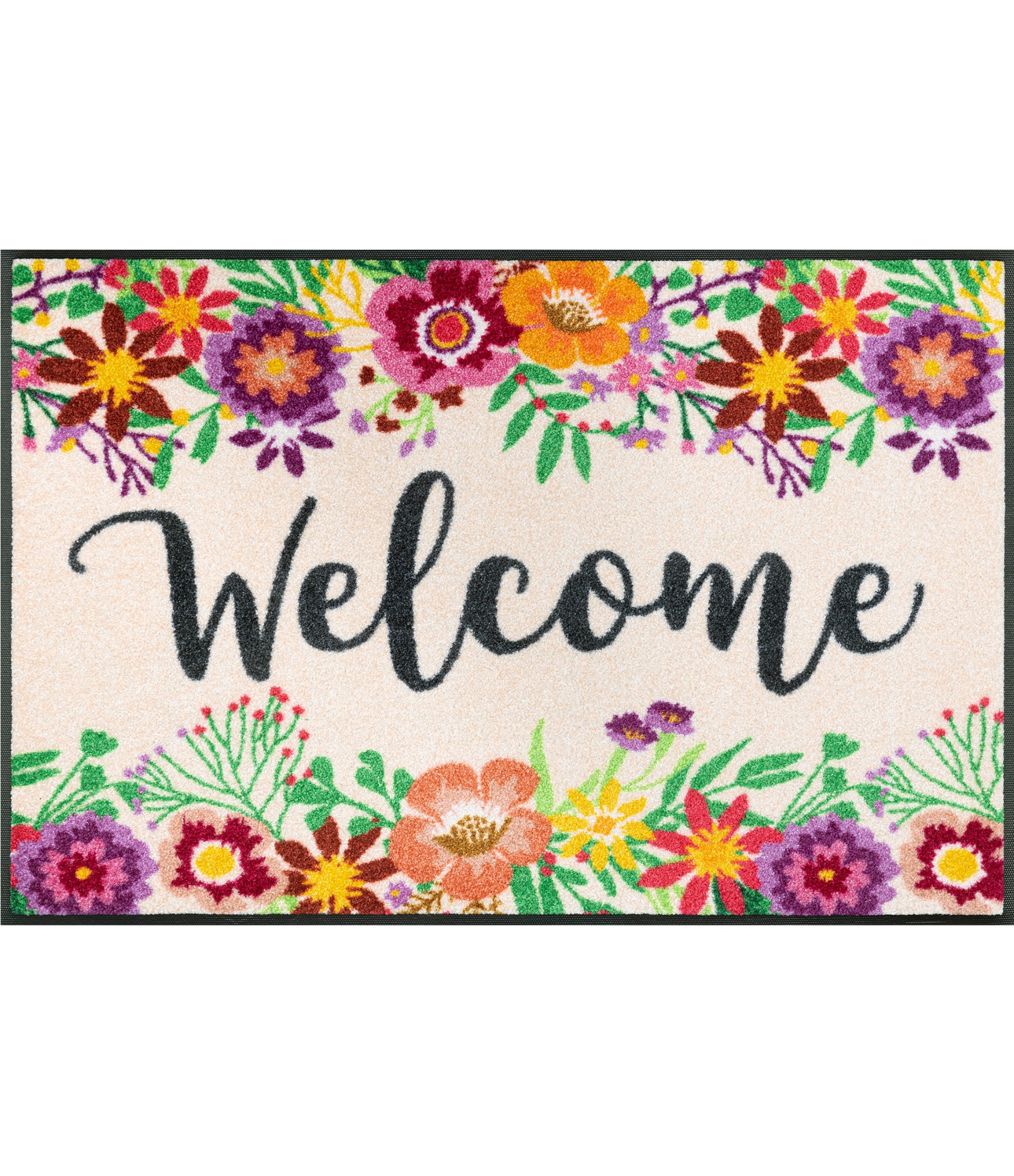 Värviline uksematt Welcome Blooming