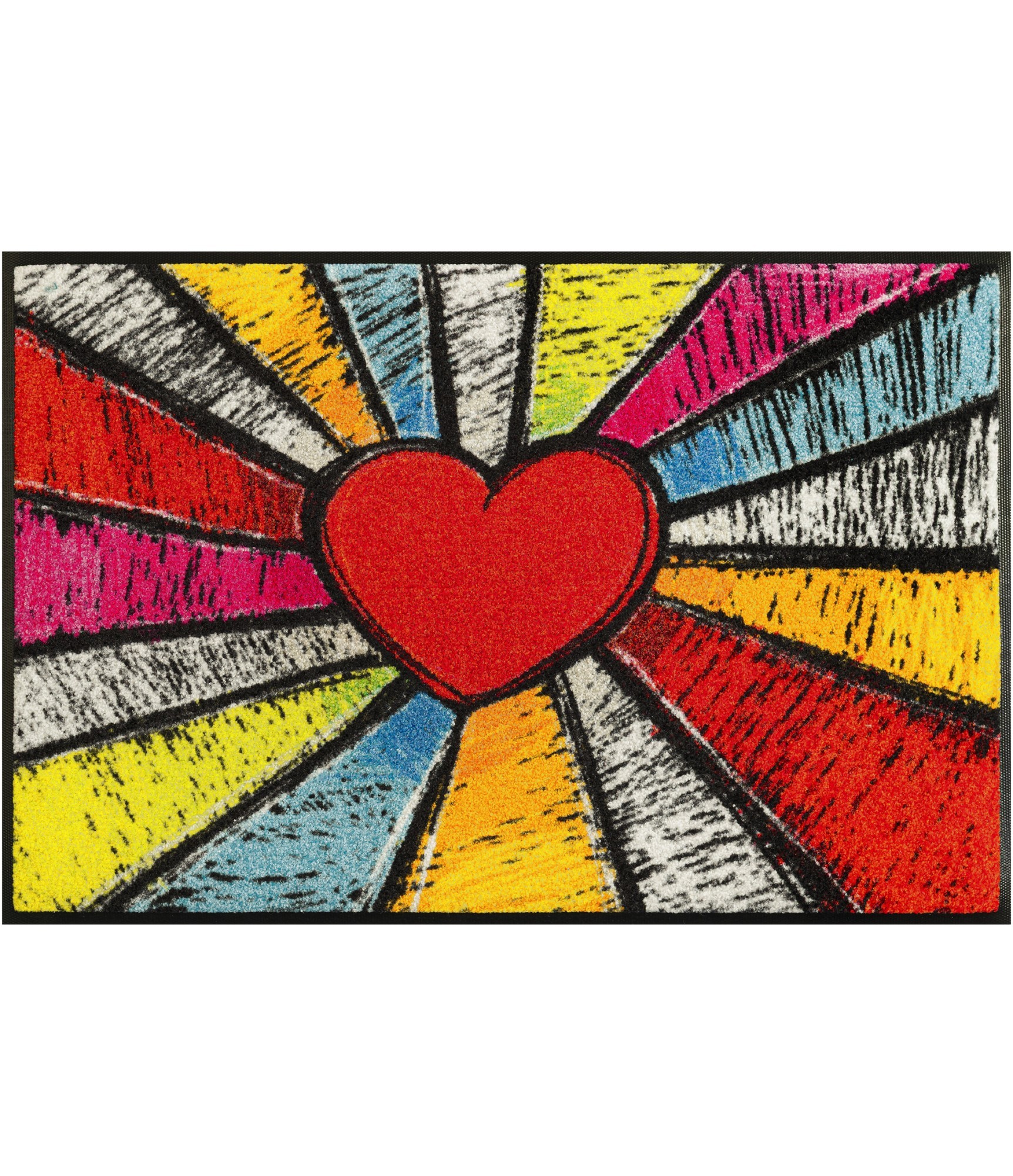 Uksematt südamega Pop Art Heart
