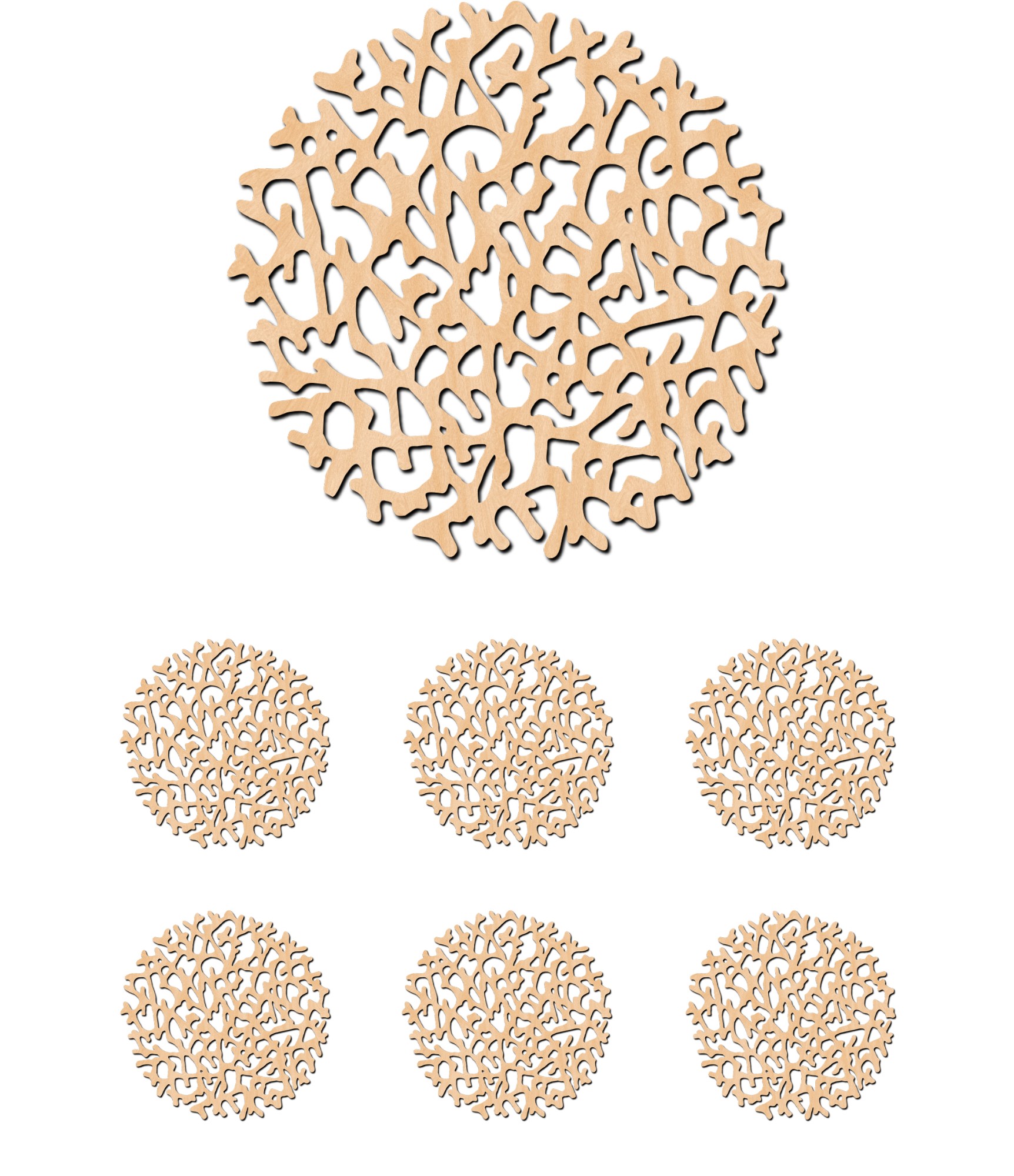 Puidust aluste komplekt Sea Coral