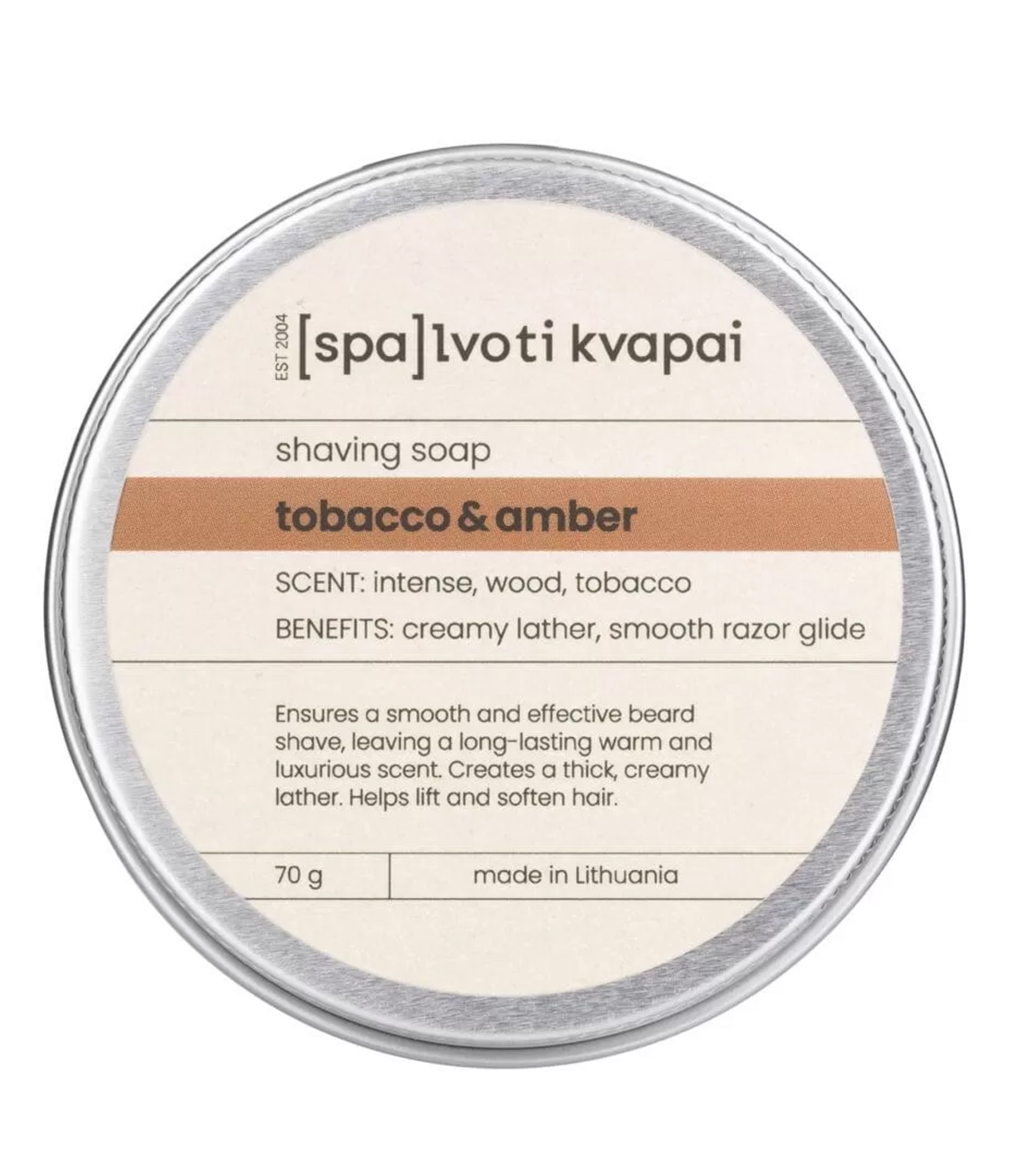 skutimosi muilas tobacco amber