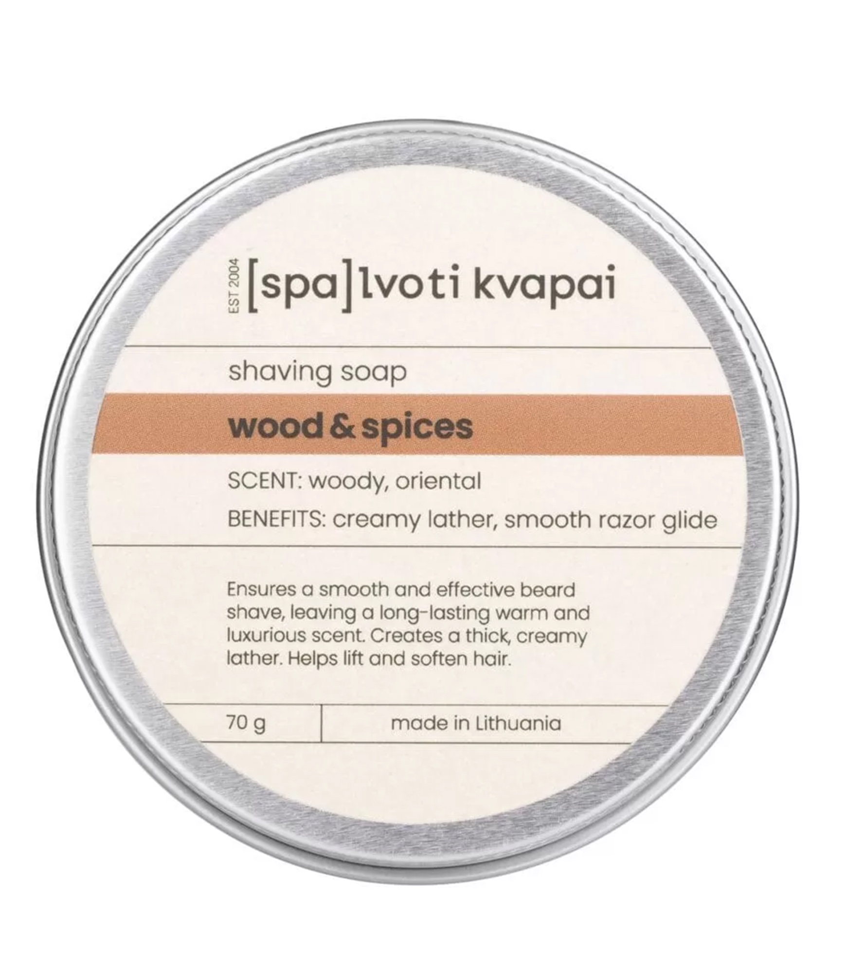 skutimosi muilas wood spices